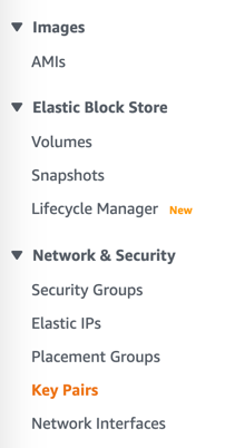 Keypair Menu